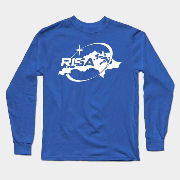 Rottnest Island Space Agency (RISA) Logo White Long Sleeve T-Shirt by MOULE